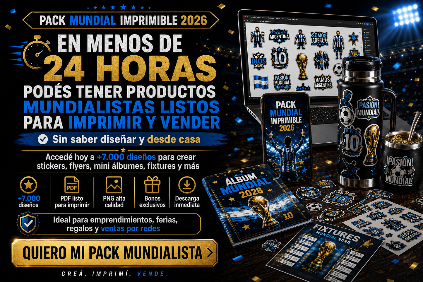 Accedé al Mega Pack completo de sticker + 5 BONUS GRATIS